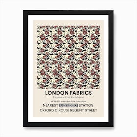 Poster Aster Bloom London Fabrics Floral Pattern 3 Art Print