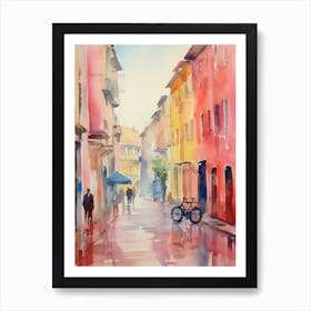 Foggia, Italy Watercolour Streets 4 Art Print