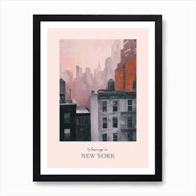 Mornings In New York Rooftops Morning Skyline 4 Art Print