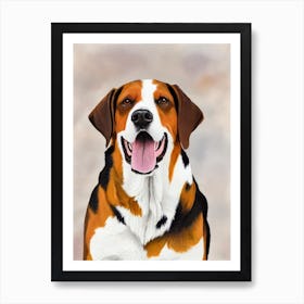 Treeing Walker Coonhound 2 Watercolour Dog Art Print