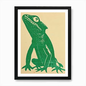 Green Fischers Chameleon Bold Block 1 Art Print