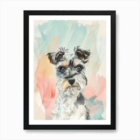 Yorkshire Terrier Watercolour Pastel Illustration Art Print