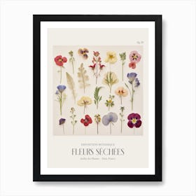 Fleurs Sechees, Dried Flowers Exhibition Poster 30 Art Print