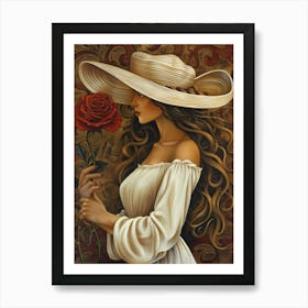 Woman In A Hat 85 Art Print