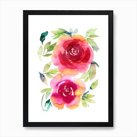 Rose Floral Bouquet 2 Art Print