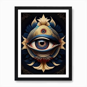 Third Eye Symbol 1, Japanese Ukiyo E Style Art Print