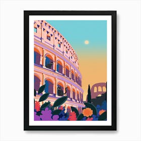 Black Cats In The Colloseum, Rome, Italy Art Print