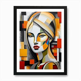 Abstract Painting Woman's Face Wall Art Paintings, Artwork Wall Painting For Living, Room Bedroom , Office ,Hallway, Kitchen, Wall Decors  Art Print