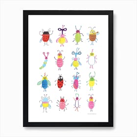 Happy Bugs Art Print