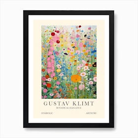 Gustav Klimt Flower Garden Spring Art Print