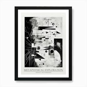 Metaphysical Exploration Abstract Black And White 4 Poster Art Print