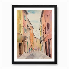 Forli, Italy Watercolour Streets 2 Art Print