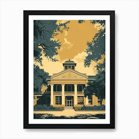 Duotone Illustration The Bullock Austin Texas State History Museum 1 Art Print
