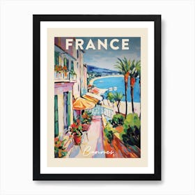 Cannes France 2 Fauvist Painting  Travel Poster Art Print