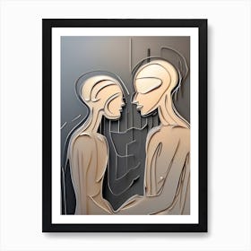 Alien Couple Art Print