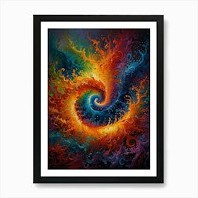 Psychedelic Spiral Painting Art Print