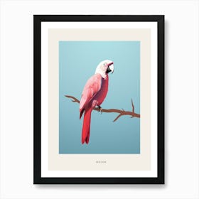 Minimalist Macaw 2 Bird Poster Art Print