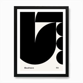 Geometric Bauhaus Poster B&W 70 Art Print