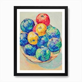 Pummelo Vintage Sketch Fruit Art Print