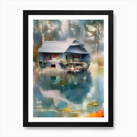 House By The Lake renewed Art Print