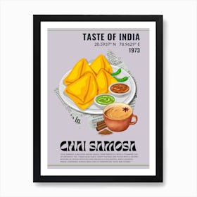 Samosa Chai Bliss Art Print