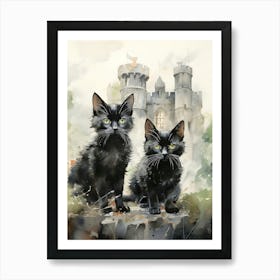 Irish Cats in Watercolor 9 Art Print