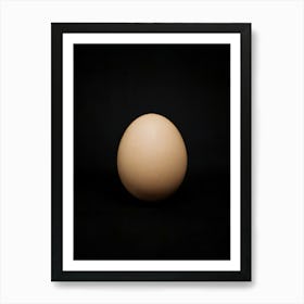 Kitchen Art: The "Egg" On A Black Background! Art Print