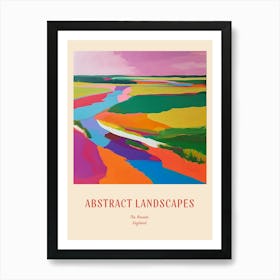 Colourful Abstract The Broads England 3 Poster Art Print