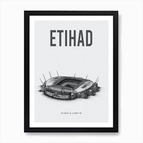 Etihad Stadium Manchester City Fc Stadium Art Print