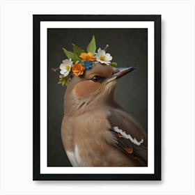 Bird With A Flower Crown 1 Art Print