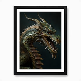 Green dragon Art Print