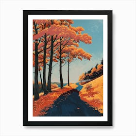 Autumn Road Art Print