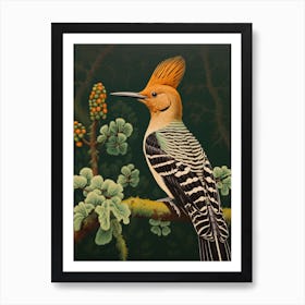 Ohara Koson Inspired Bird Painting Hoopoe 1 Art Print