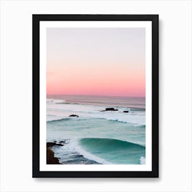 Fingal Head Beach, Australia Pink Photography 1 Art Print