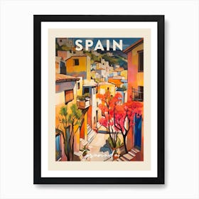 Granada Spain 2 Fauvist Painting  Travel Poster Art Print