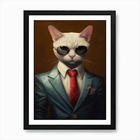 Gangster Cat Burmilla 2 Art Print