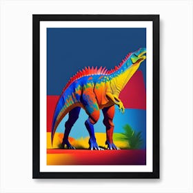 Majungasaurus Primary Colours Dinosaur Art Print