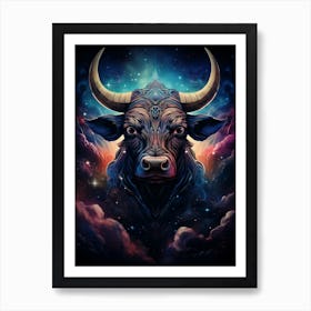 A Bull With Longhorns Art Print
