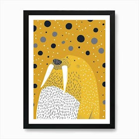 Yellow Walrus 1 Art Print