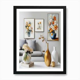 Oranges In A Vase 1 Art Print