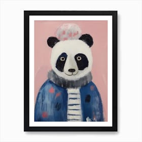 Playful Illustration Of Panda For Kids Room 1 Art Print