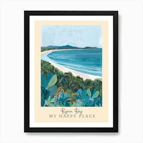 My Happy Place Byron Bay 3 Travel Poster Art Print