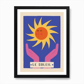 Retro sun print Art Print