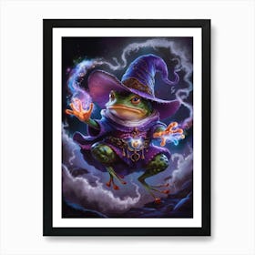 Frog Wizard Art Print