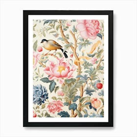 Chinese Floral Wallpaper 4 Art Print