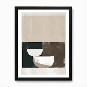 A World In Beige Minimalist Style Art Print