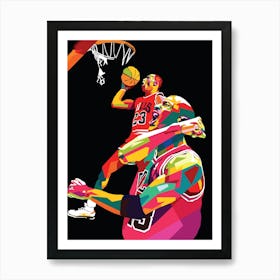 Michael Jordan Wpap Pop Art Art Print