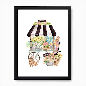 Flower Cart Art Print