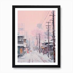 Dreamy Winter Painting Tokyo Japan 1 Art Print