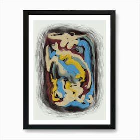 Abstract Painting color blend Art Print